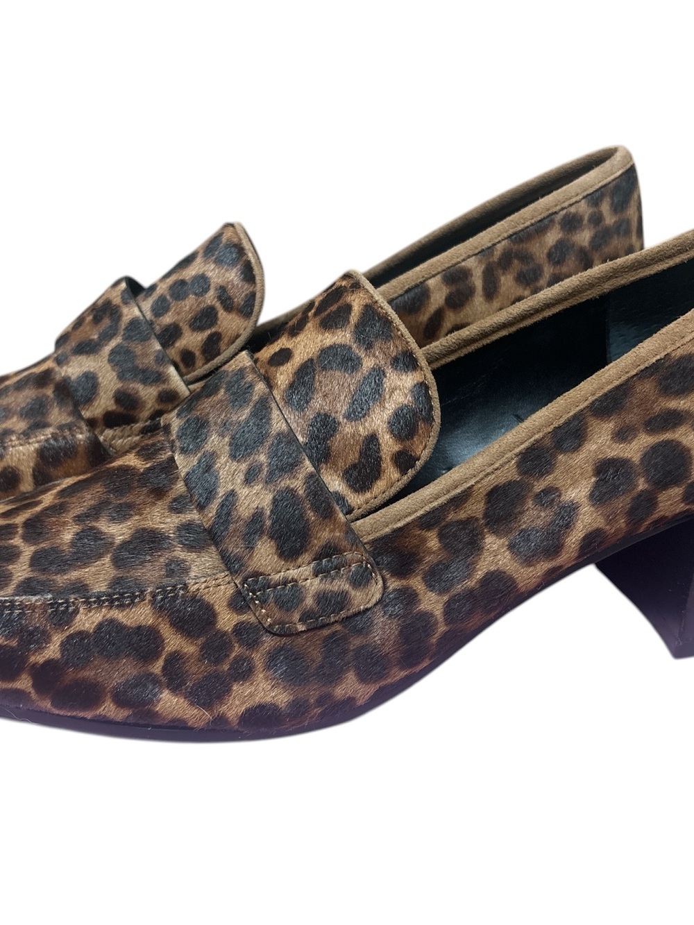 Marc Fisher Hudsonly Leopard Print Women's Calf Hair Loafers